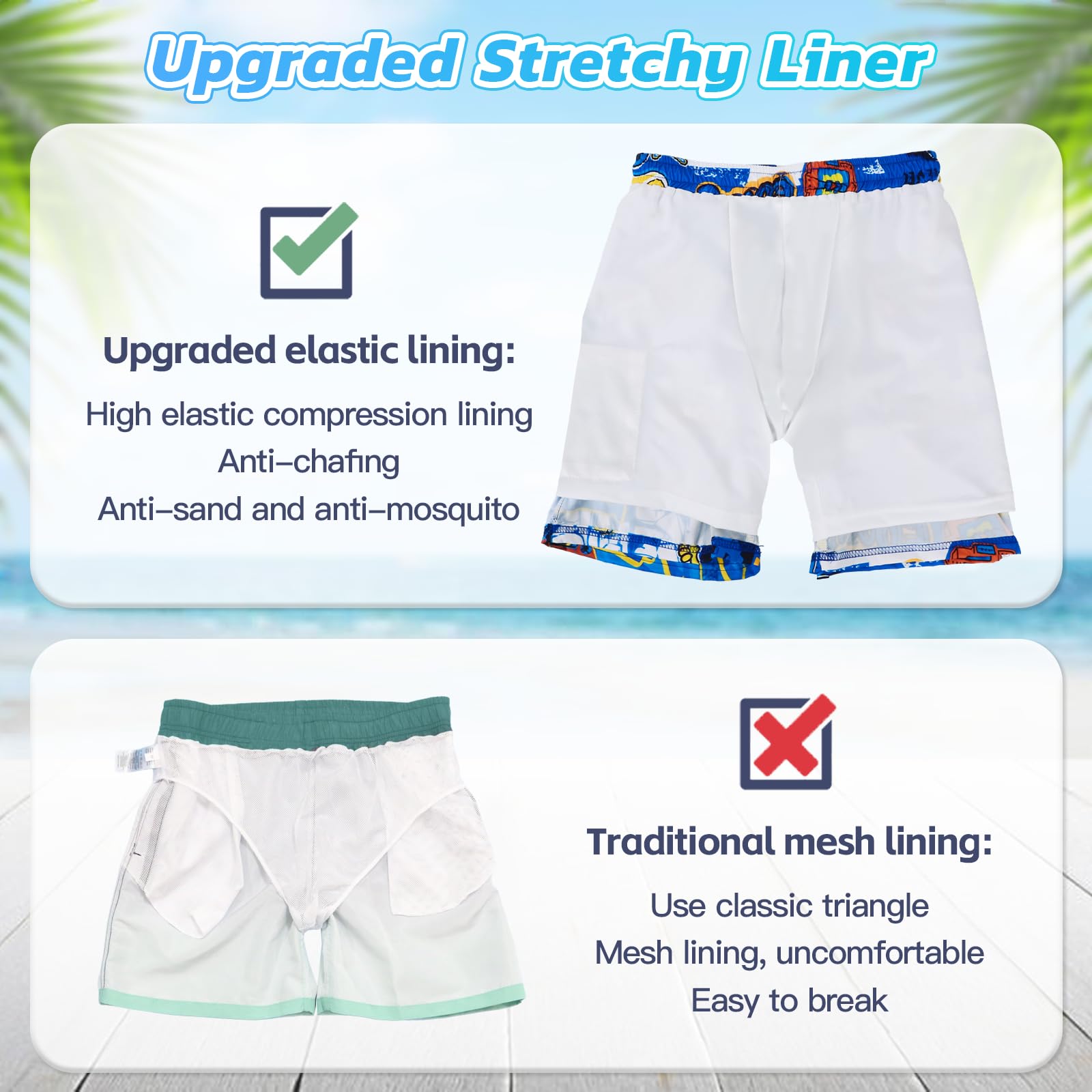 Bañador para Niños, Bañador para Niños de Secado Rápido Pantalones, Pantalones Cortos de Playa para Resistente a la Arena, al Polvo y a los Rayos UV, Elegante, Correr, Vacaciones en la Playa