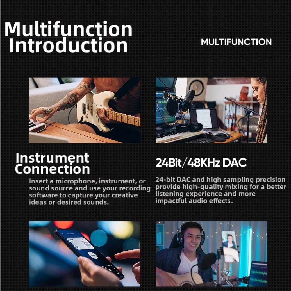 Scheda audio esterna per trasmissioni in diretta e per cantare con dimensioni compatte, layout intuitivo e ampia compatibilità per computer e uso mobile
