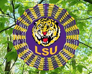 10 Inch Louisiana Football Basketball Sports Wind Spinner Yard Decor Aluminum Sublimated Garden Art Indoor Outdoor 3D Kinetic