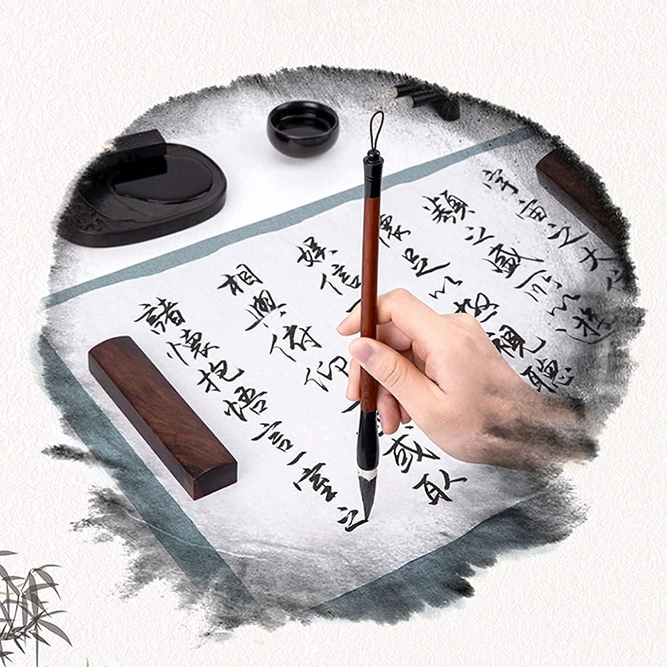 Chinese Calligraphy Brush Chinese Writing Brush Set sumi Brushes Chinese Calligraphy Brushes Gift Set, Professional Water Writing, Painting Set for Beginners