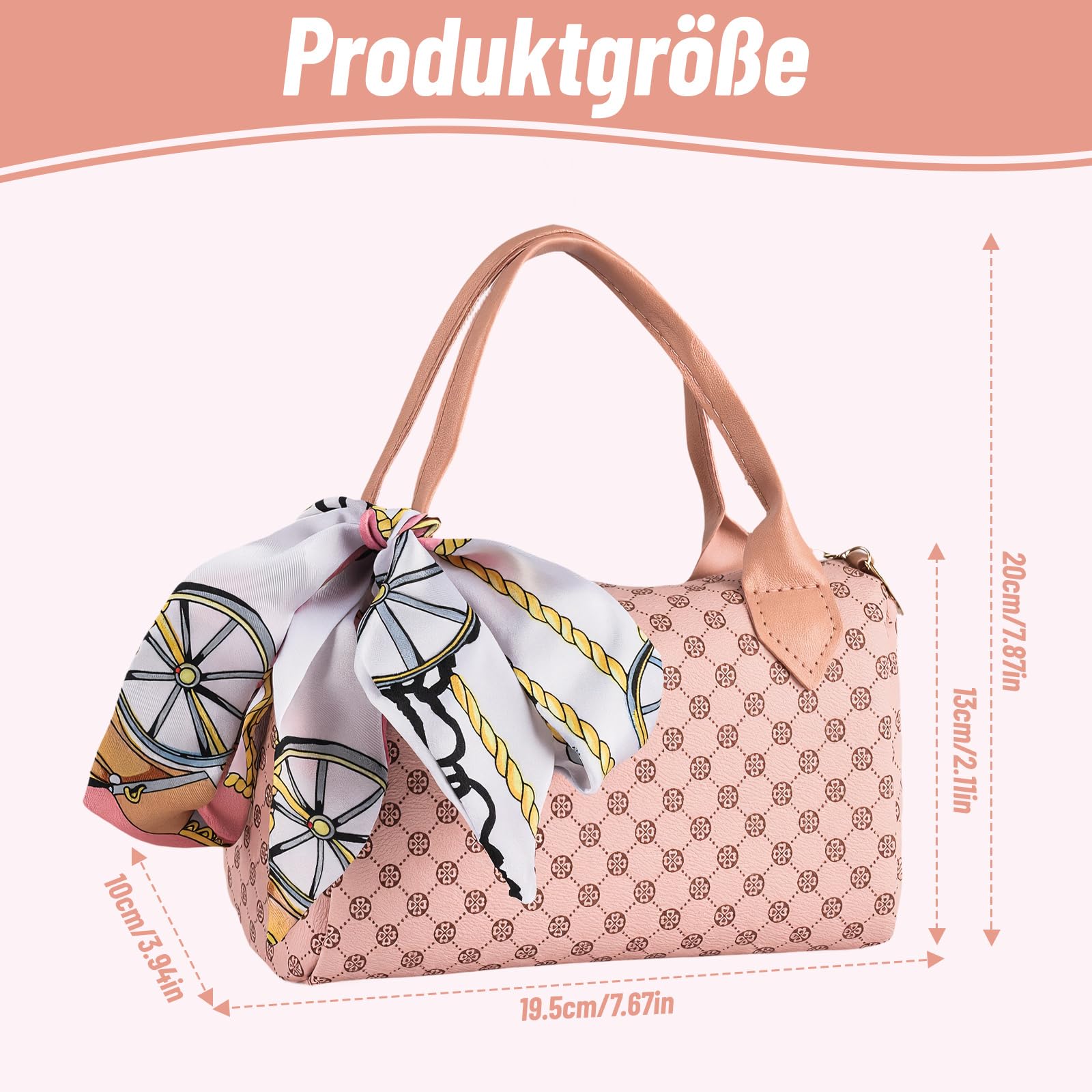 Handtasche Mädchen Set mit Spiel-Make-up – Kreatives Rollenspielspielzeug, Mädchen im Alter von 3 bis 6 Jahren, Mit Tasche, Zubehör und Schminkset