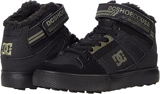 Boy's Pure HIGH-TOP WNT EV Youth Skate Shoe, Black/Olive, 13 Big Kid