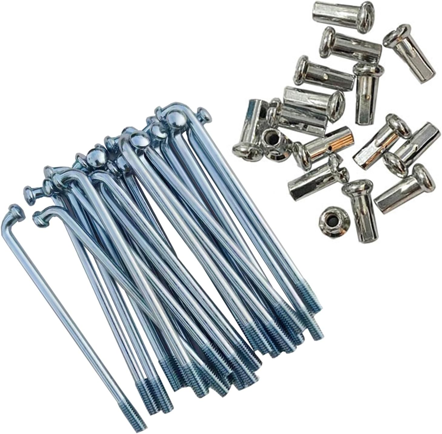 20PCS 9G Electric Bicycle Spokes with Nipples, Suitable for Road Bikes, Motorcycles, Such As 65 mm / 75 mm / 80 mm / 105 mm / 110 mm / 120 mm (Size : 120mm)