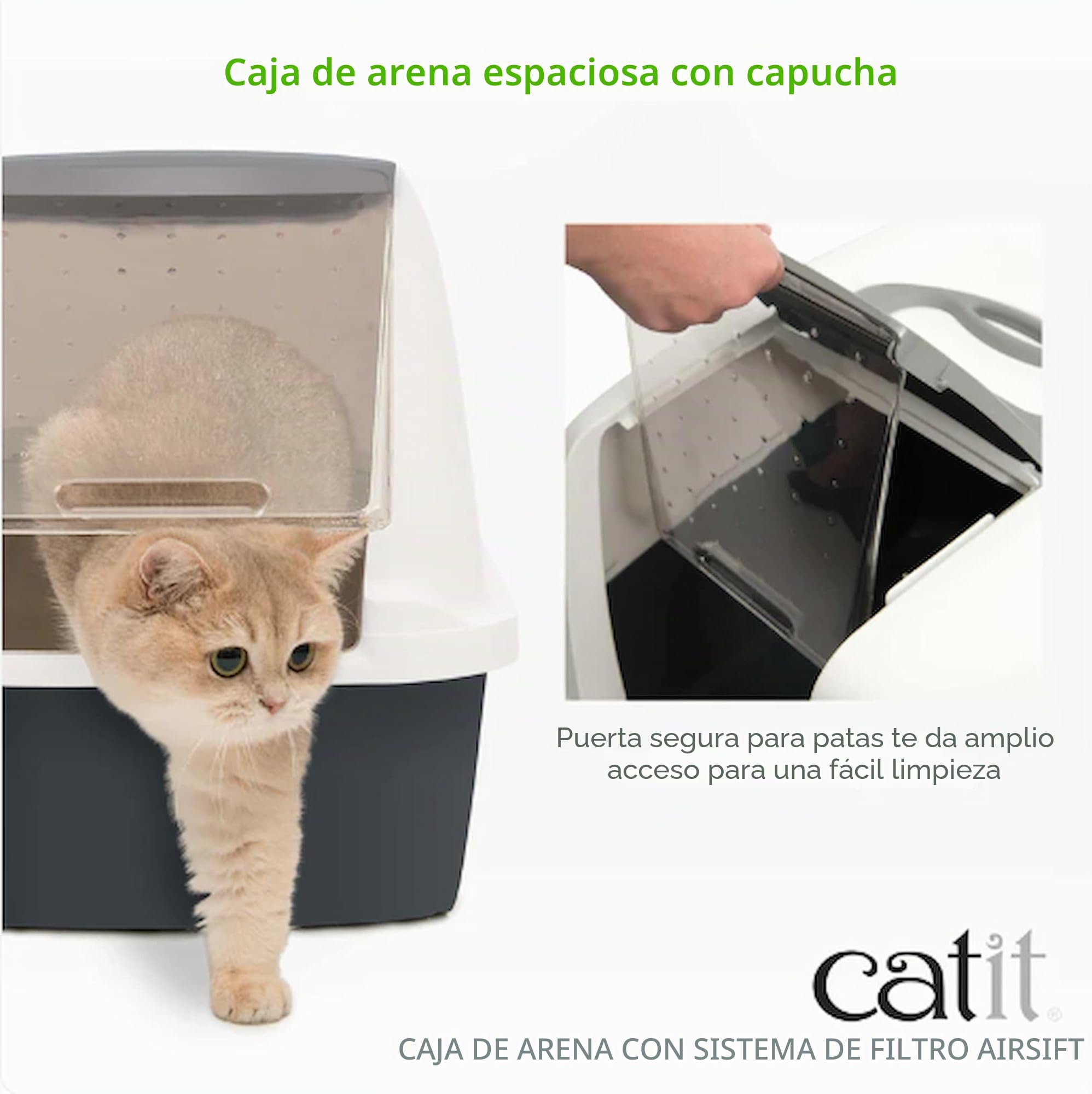 Catit Arenero Cerrado Jumbo, Gris