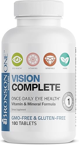 Miniatura 6 de Bronson ONE Daily Vision - Suplemento multivitamínico multimineral para la salud ocular, 180 tabletas