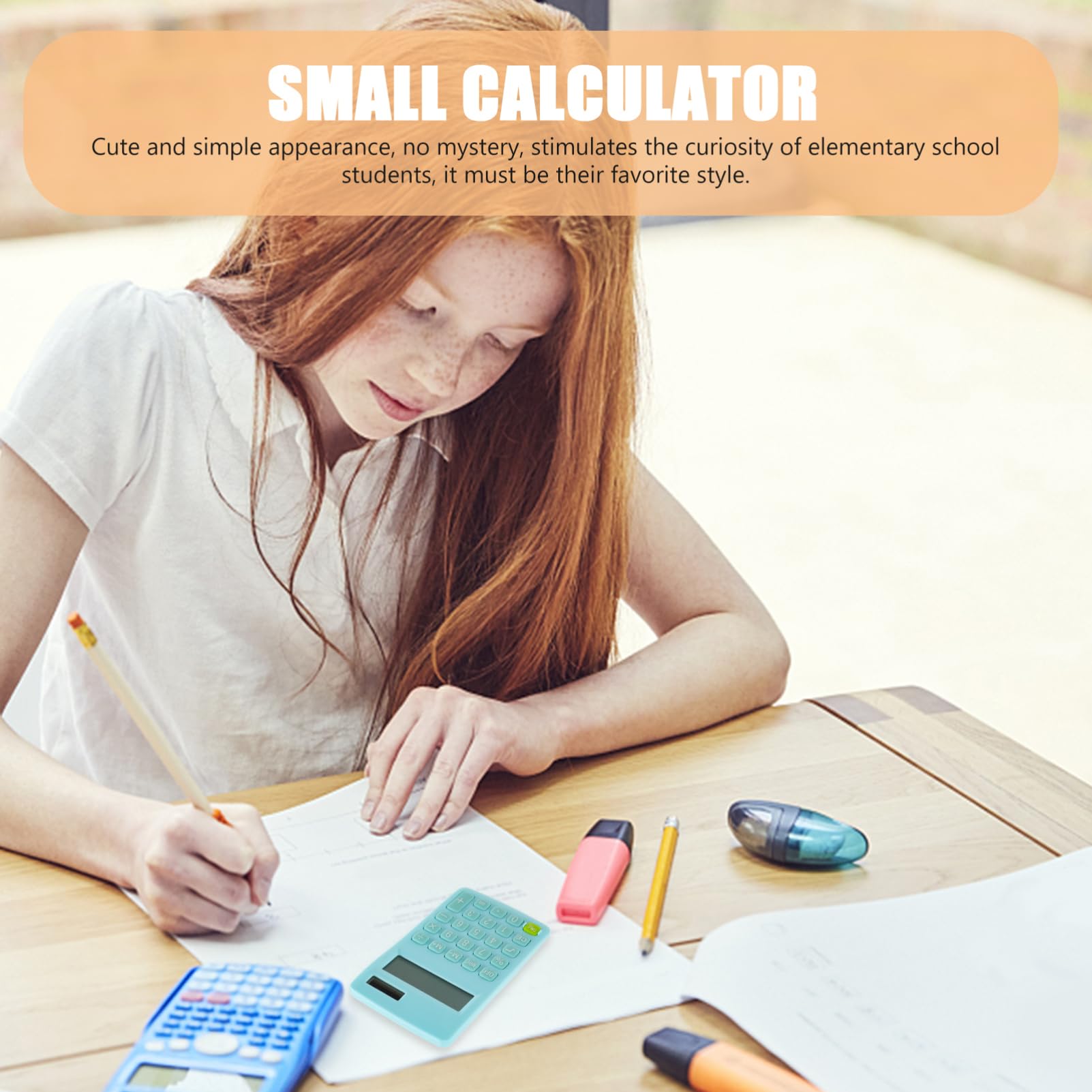 Hemobllo 5pièces Calculatrice Scolaire Portable à Double Alimentation Solaire Et Batterie Calculatrice Colorée pour Étudiants avec Écran LCD Chiffres Outil De Pratique Et Élégant