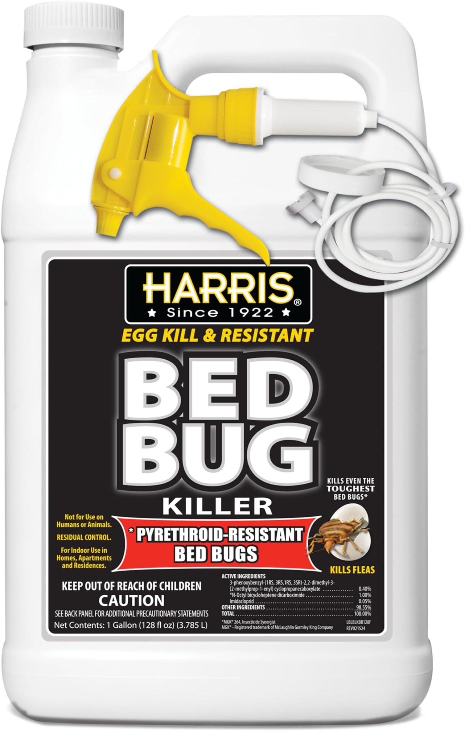 Toughest Bed Bug Killer, Liquid Spray with Odorless and Non-Staining Extended Residual Kill Formula (Gallon)