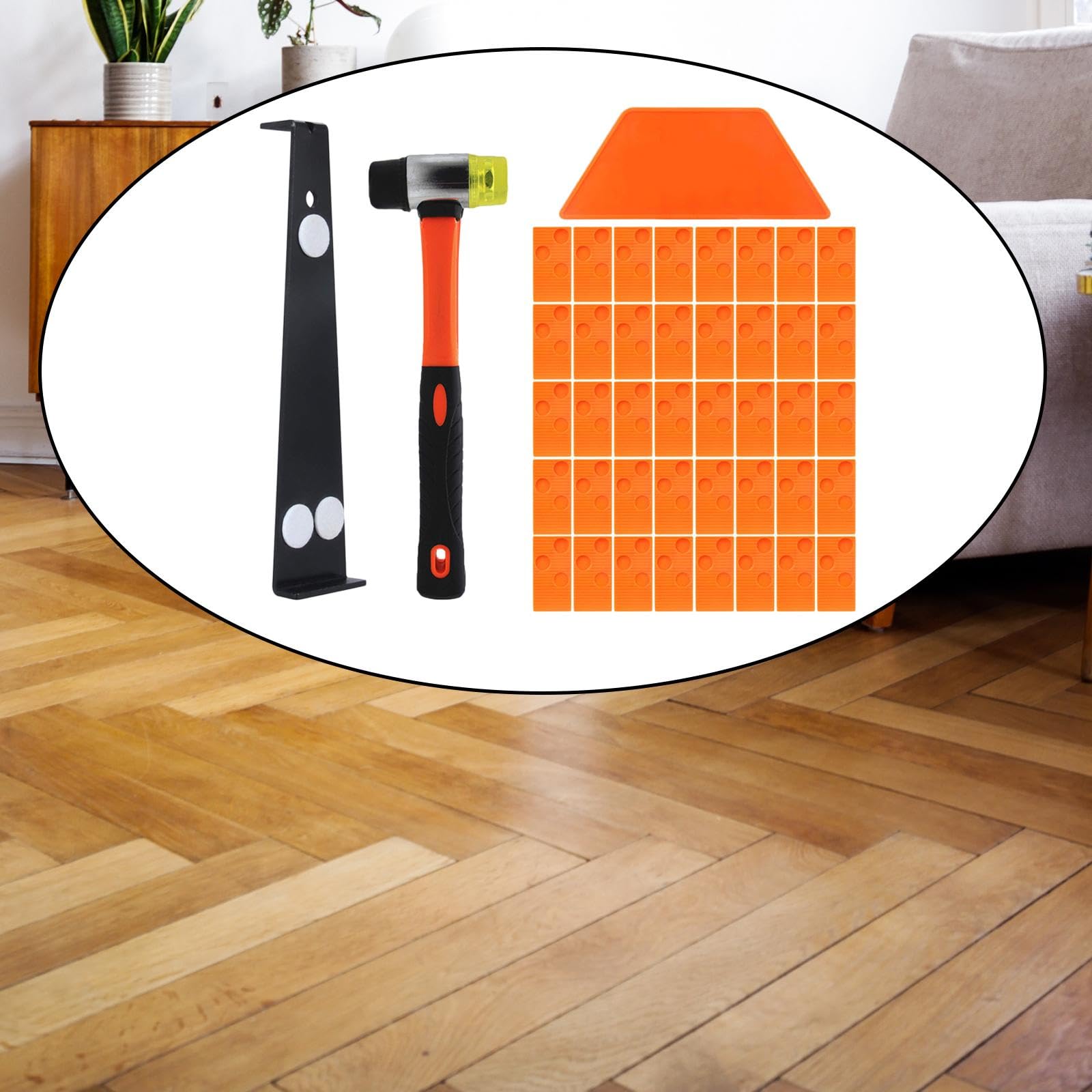 MagiDeal Set per l'installazione di pavimenti in legno resistente, Blocco trapezoidale