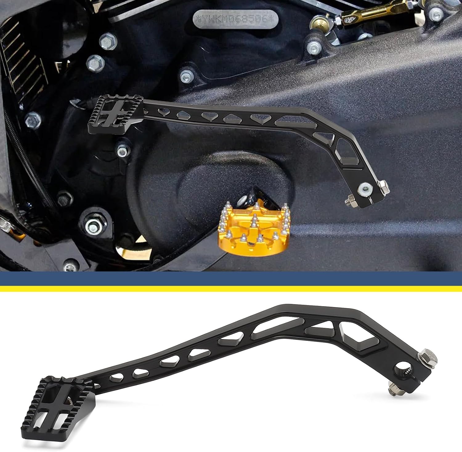 Mid Controls Brake Lever Arm Pedal Peg Fit for Harley 2018-Later Softail Street Bob Street Bob 114 Low Rider Low Rider S Low Rider ST Low Rider EI Diabo Softail Standard