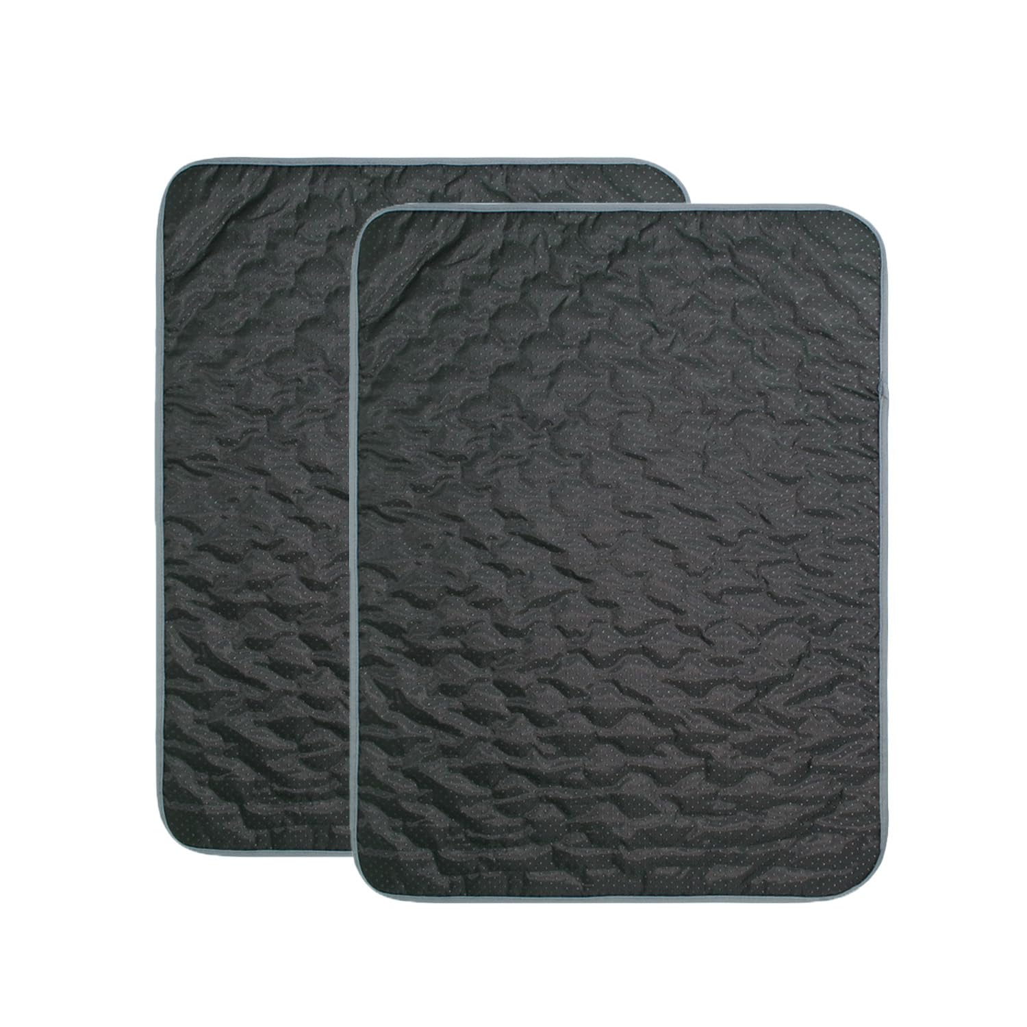 2 almohadillas protectoras de asiento impermeables, lavables para incontinencia, antideslizantes, absorbentes, para sillas de ruedas, sofás, sillones y asientos de coche, color negro (M 45 x 60 cm)