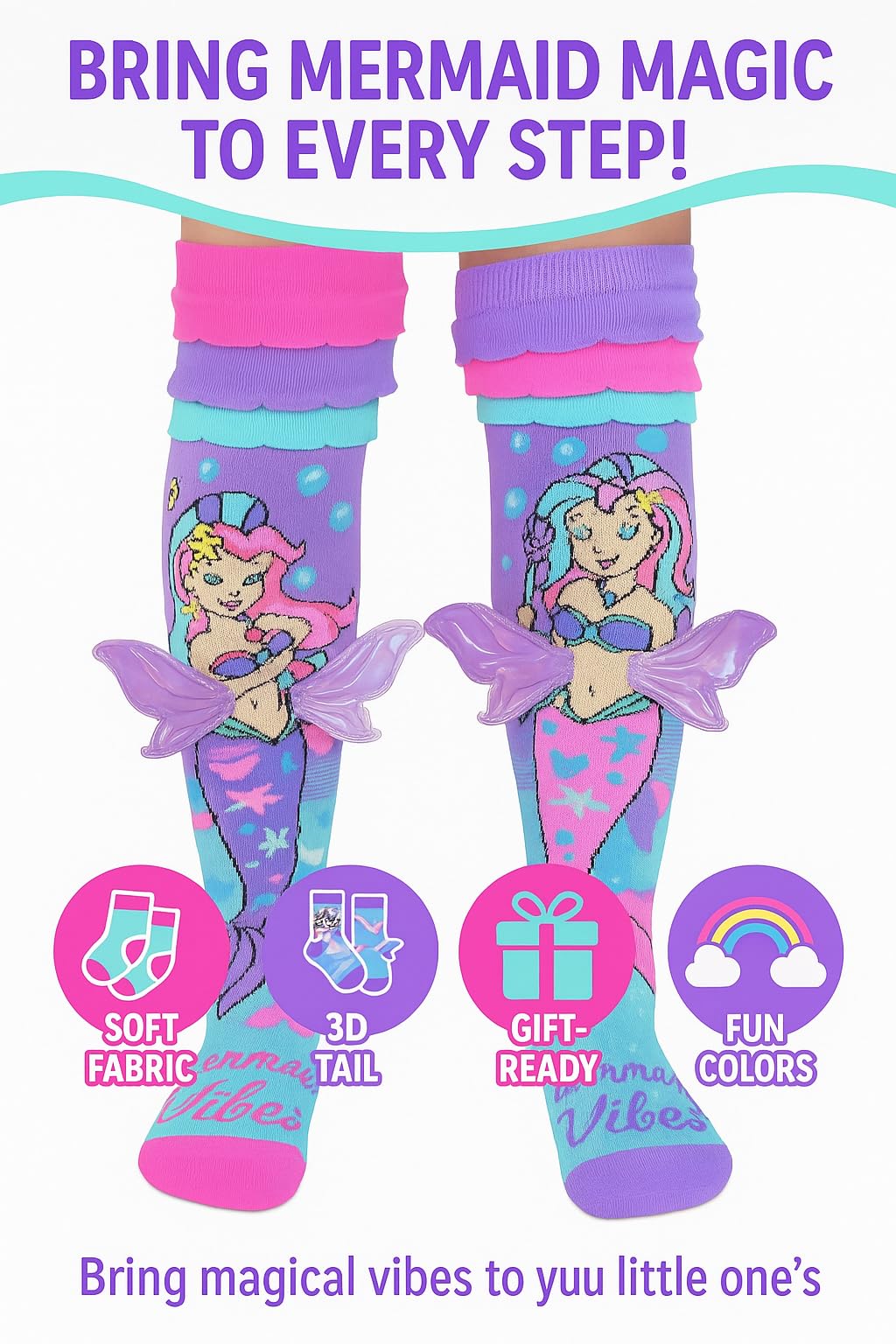 ME ME MART Kids Knee-High Cartoon Socks – Mickey & Minnie Mouse Design with 3D Ears & Bow, Colorful Fun Animal Character Socks for Boys & Girls, Ages 3-12, Soft & Comfortable Gift 2
