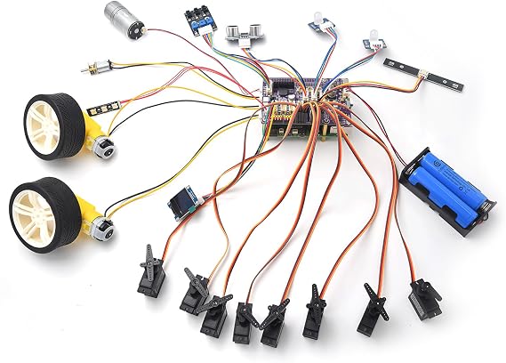 قبعة روبوت ماهرة لـ Raspberry Pi، لوحة توسعة لـ Raspberry Pi 4B/3B/3B+، سائق سيارة روبوت ذكي مع برنامج تعليمي بتنسيق PDF