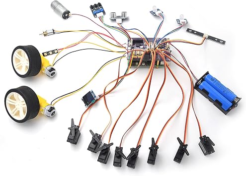قبعة روبوت ماهرة لـ Raspberry Pi، لوحة توسعة لـ Raspberry Pi 4B/3B/3B+، سائق سيارة روبوت ذكي مع برنامج تعليمي بتنسيق PDF