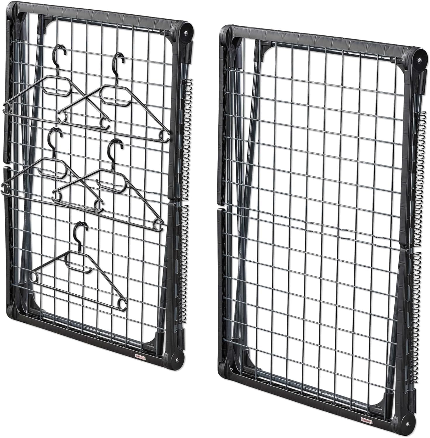 Leifheit Stendibiancheria Pegasus 200 Solid Black, 20 m Pieghevole | Alette laterali alte 107 cm per capi lunghi, 5 grucce antivento, 2 supporti piccoli capi, uso interno ed esterno