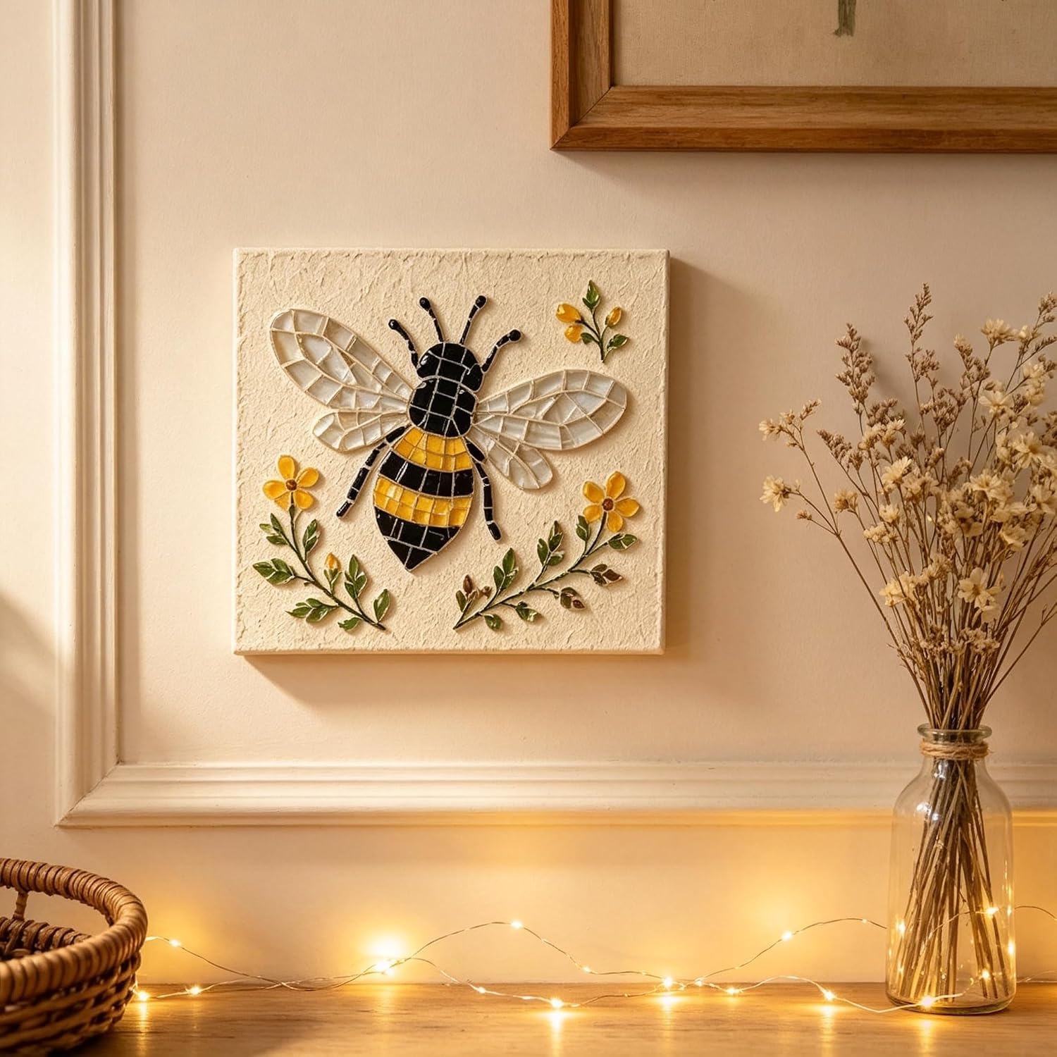 Bee Mosaic Art Kit | Diy Mosaic Bead Craft Kits For Kids Adults