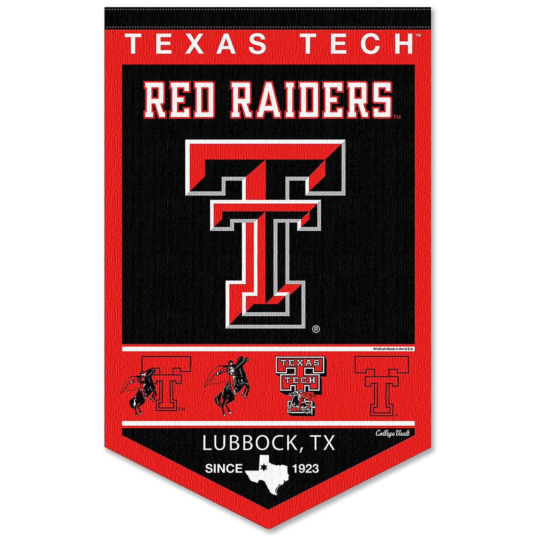 College Flags & Banners Co. Texas Tech Red Raiders Heritage History Banner Pennant