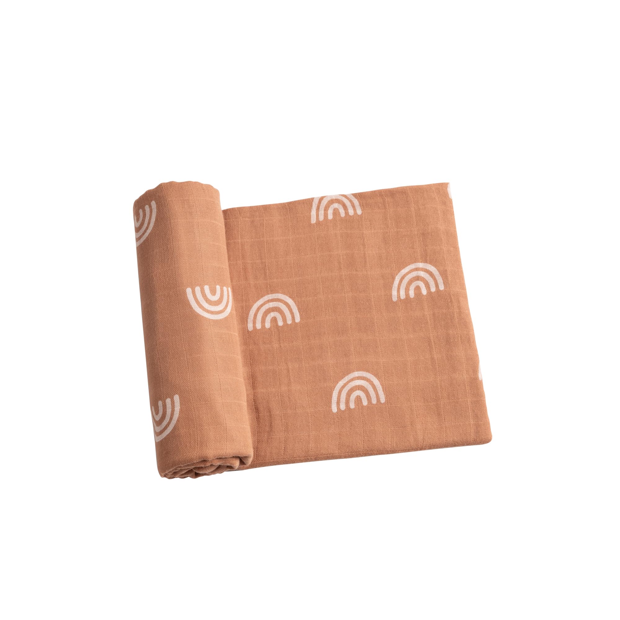 Meracorallo Muslin Swaddle Blanket, Rayon Cotton Blend, Rainbow | Silky Soft, Lightweight Breathable, 47x47 In, Receiving Blanket, Swaddle Wrap for Baby Boys Girls