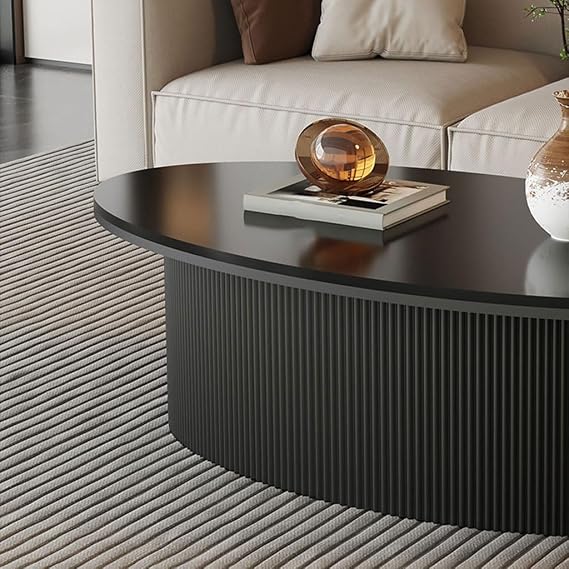 Coffee Tables Nordic Style Coffee Table Simple Living Room Home Small Apartment Cream Rock Plate Round Sofa Table