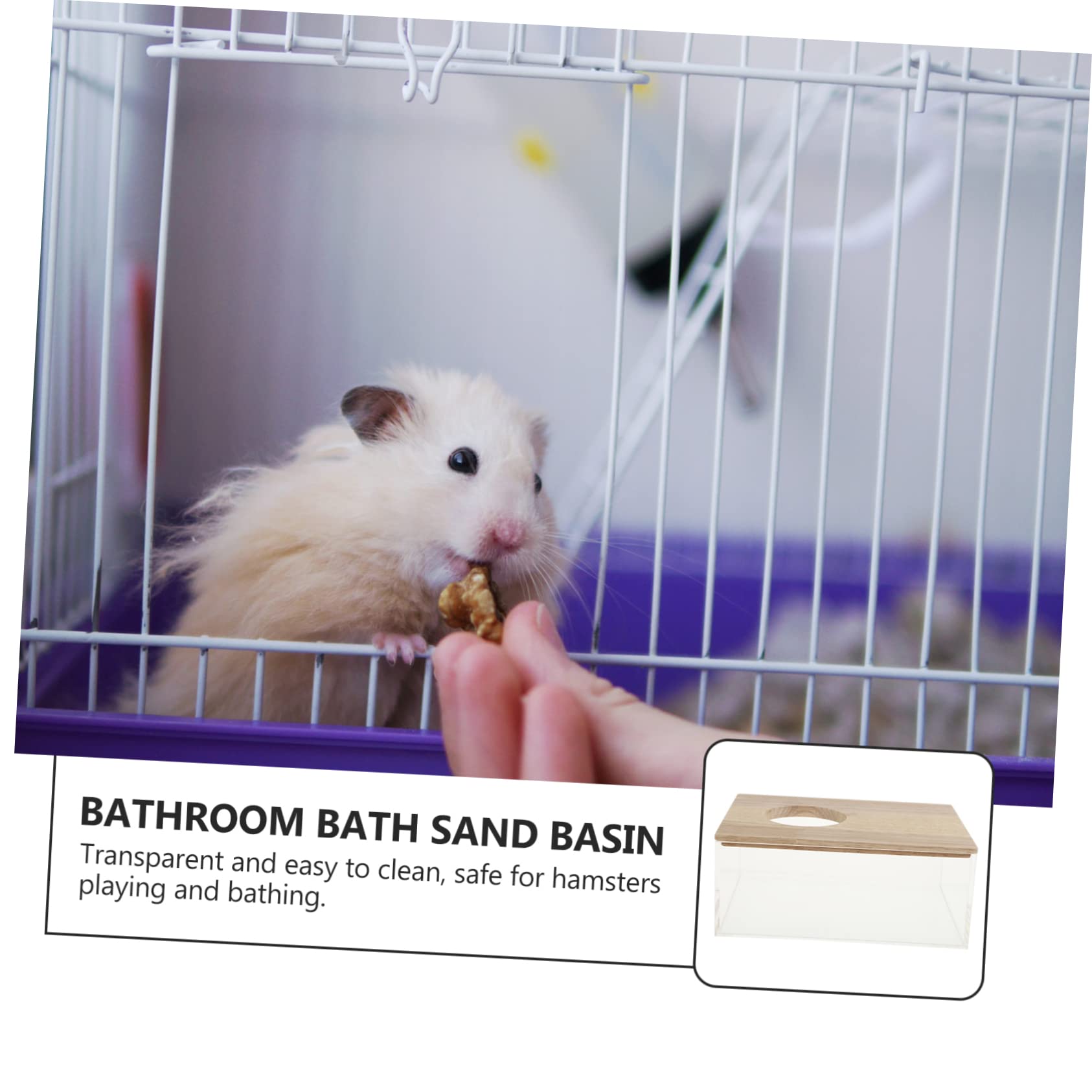 Transparente Hamsterbadewanne aus Acryl mit Feinem Sandbad Leicht und Sicher für Kleine Haustiere für Zuhause und Tiergeschäft