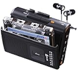 KLIM K8 Cassette Tape Player Portable + Cassette Recorder + New + AM/FM Walkman Cassette Player + Built-in Microphone & Speaker + Headphone Jack & Earphones