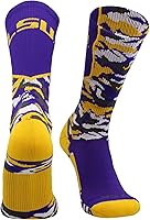 Vista 8 de TCK NCAA Woodland Camo Crew Socks – Officially Licensed Collegiate Fan Gear – Durable Cushioned Moisture Wicking Socks