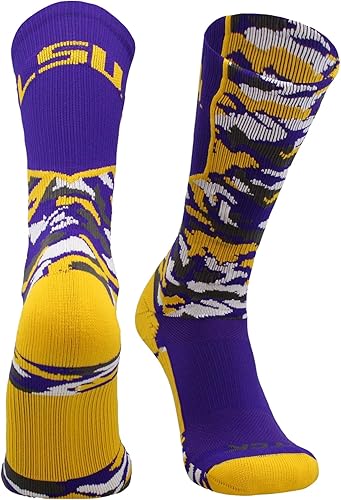 LSU Tigers Calcetines Woodland Camo Crew