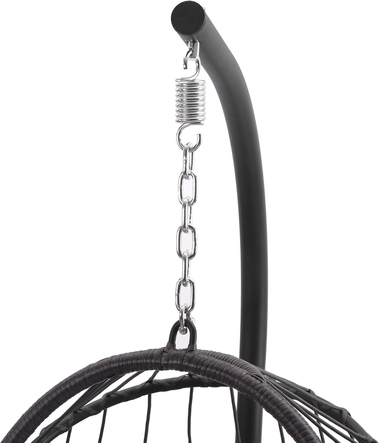 Wicker Swing Egg Chair - Patio Hanging Hammock Chair with Stand 350 Pounds Weight Capacity