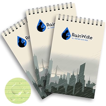 Amazon.com : Onyx and Green, New Waterproof Notebooks STORM WRITER, 3 ...