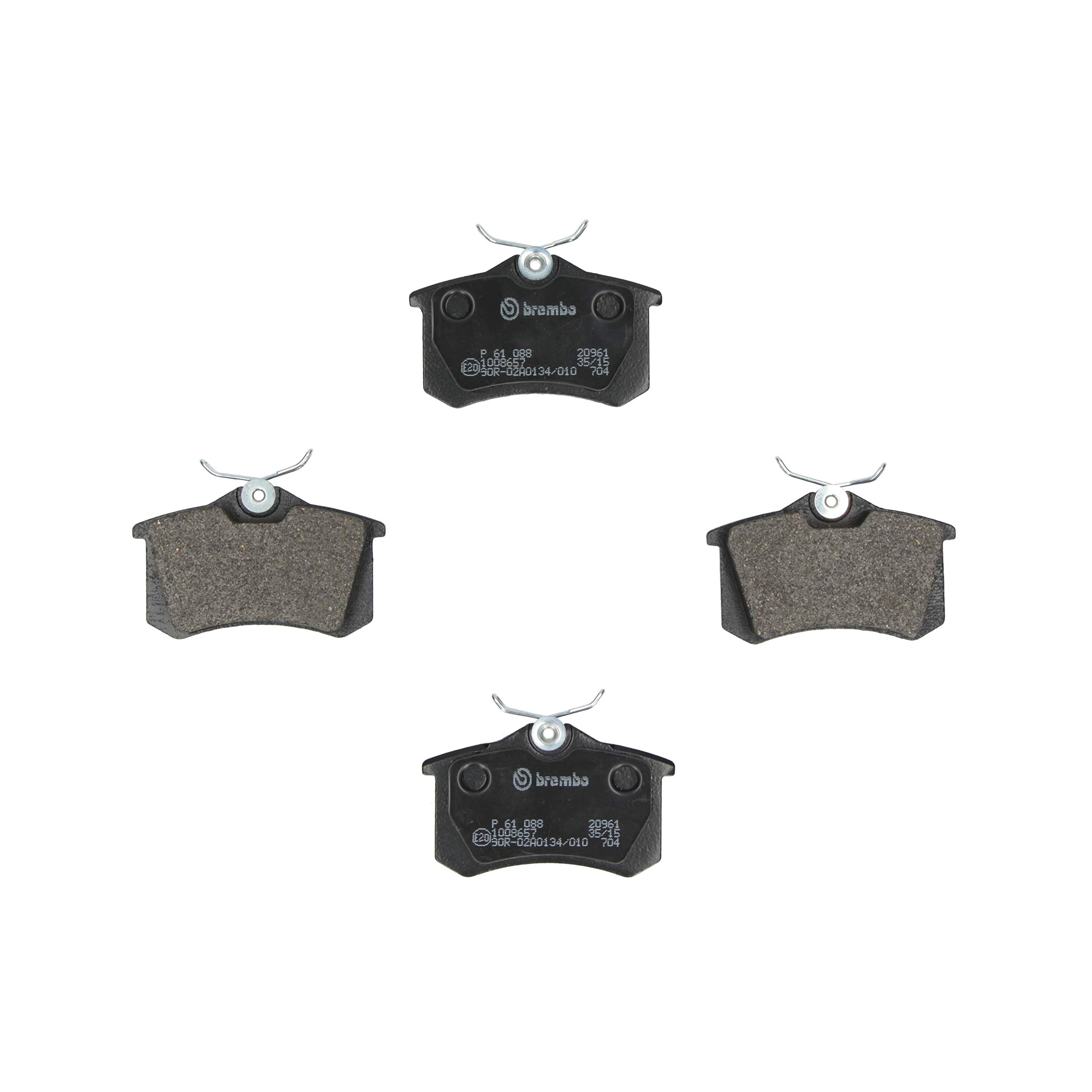 Brembo P 83 088 - Pastiglia Freno Anteriore E Posteriore - Conforme ECE-R90 - WVA 23702 - Sistema Akebono