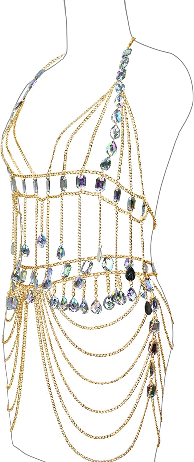 Connie Cloris Womens Sexy Body Chains Suit Bikini Beach Body Jewelry - Image 2