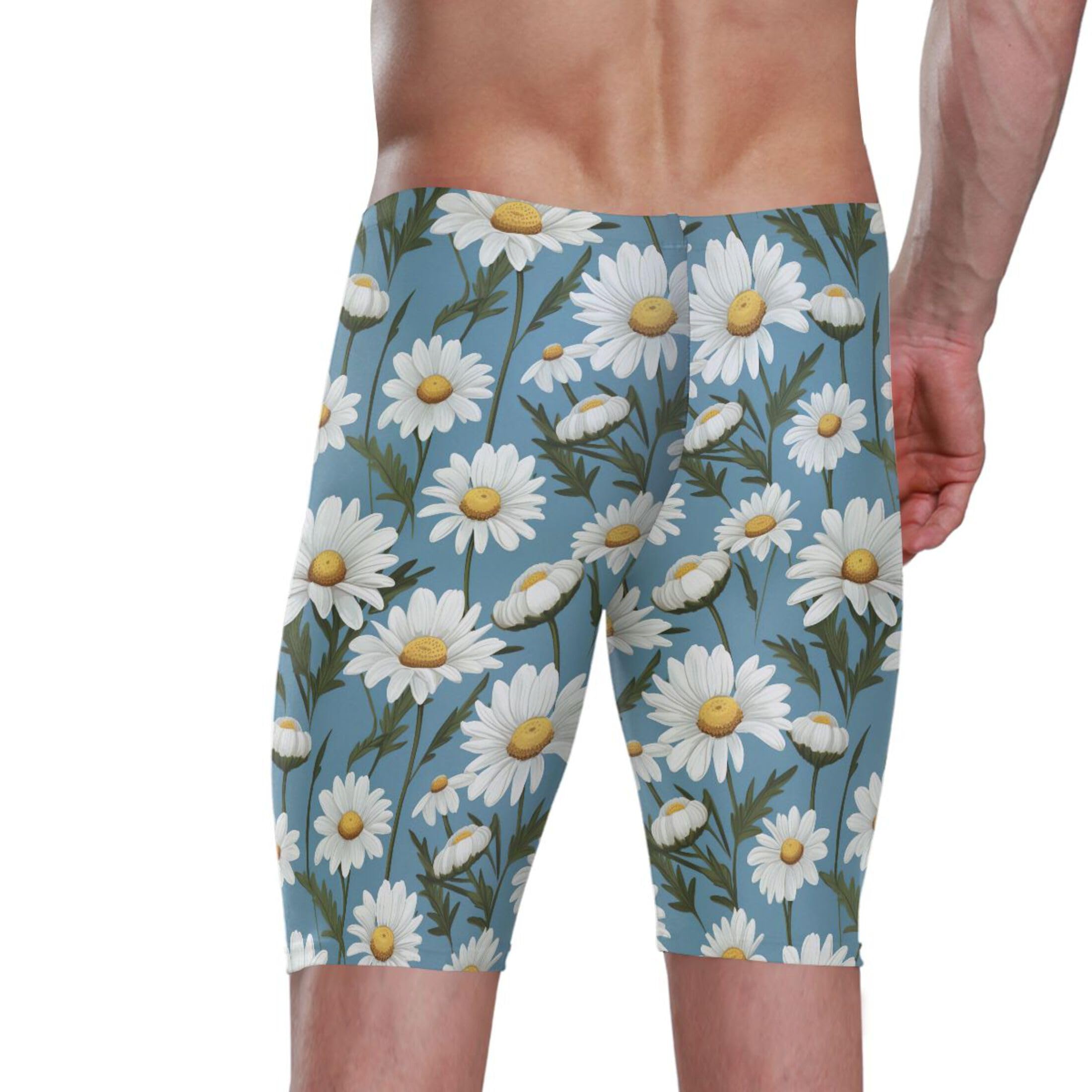 UMIRIKO Daisy Flower Flowers Swim Jammers Swimsuit for Men B0402970, XX-Large