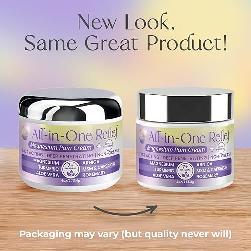 Miniatura 10 de PURPLE CANYON Crema para el dolor de magnesio todo en uno, crema natural para aliviar el dolor con árnica, MSM y capsaicina para apoyo muscular