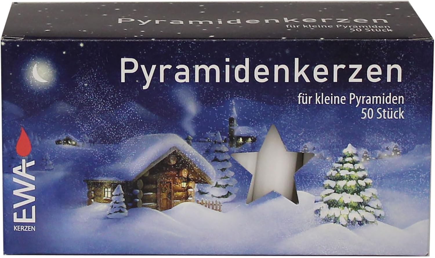 Jeka Pyramidenkerzan 14mm Medium Pyramid Candles, White