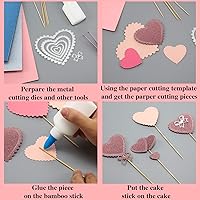 Vista 6 de WILLBOND 4 juegos de troqueles de corte de metal, plantillas de metal para manualidades, tarjetas, álbumes de recortes, grabado en relieve