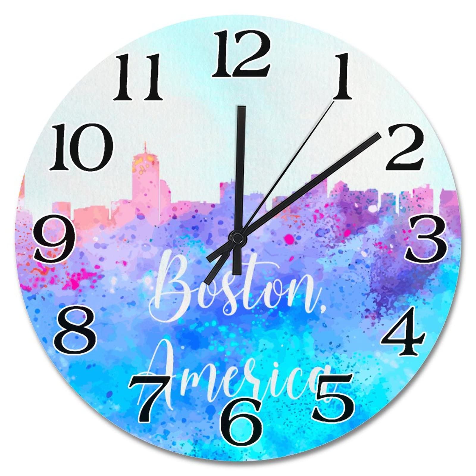 Horloge murale en bois silencieuse pour chambre sans bruit