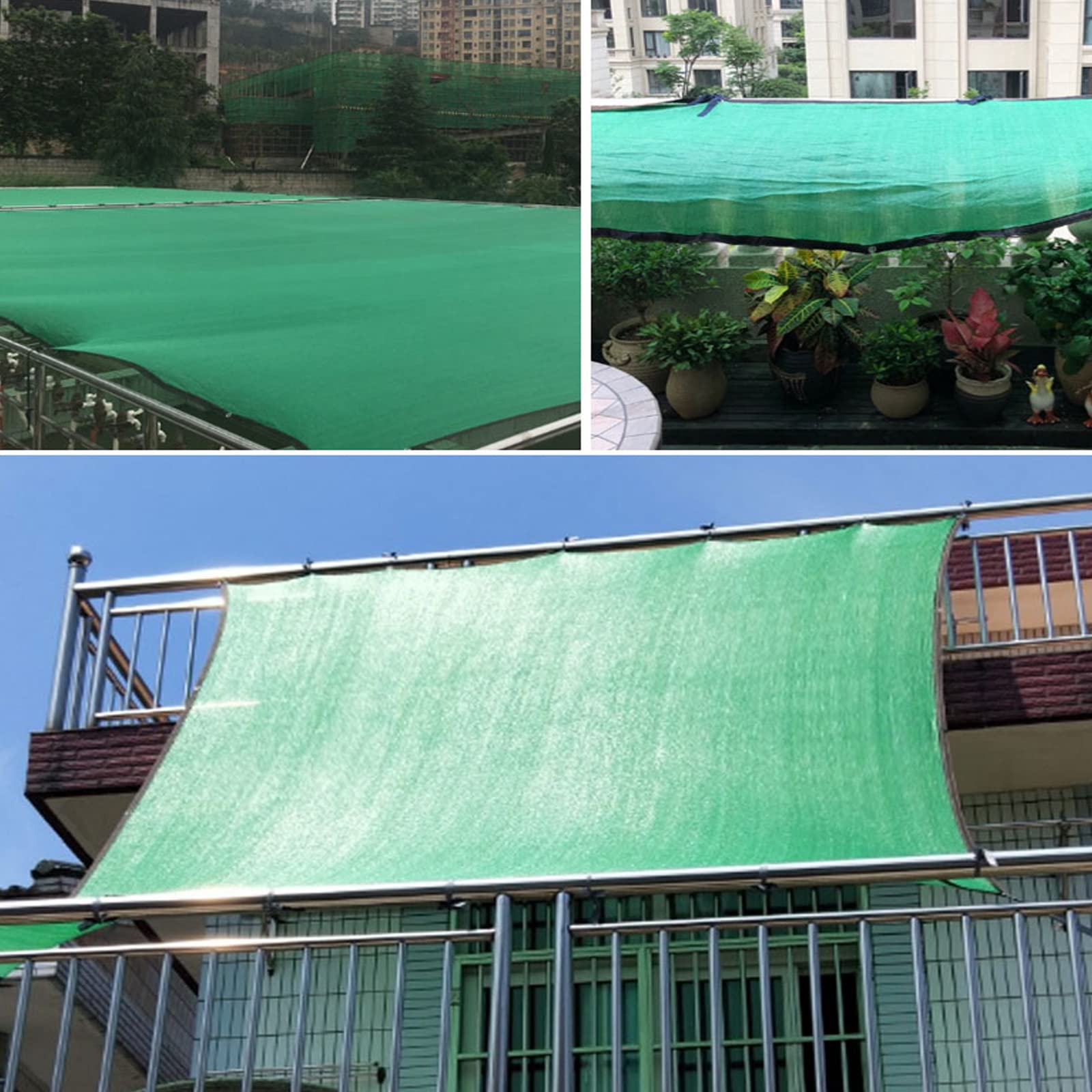 Malla Sombreadora Multiusos,Red de Sombreado Verde,Paño de Sombra 55%,Sun Shade Net Ligera y Transpirable,Malla de Ocultación,con Ojales,para Jardín,Invernadero,Plantas (5x10m/16.4x32.8ft)