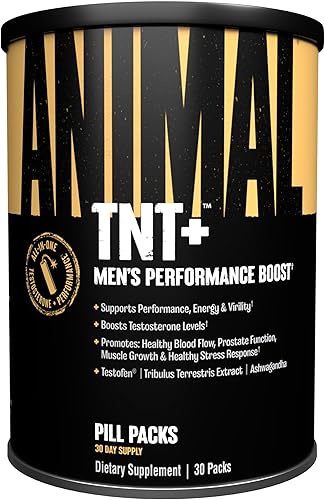 Animal TNT - Potenciador de testosterona apoyo de la próstata adaptógeno y apoyo al estrés óxido nítrico