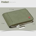 HORNBULL Steve RFID Blocking Leather Wallet for Men | Vertical Credit Debit Card Holder, Gren, Zip Around Wallet, Zip Around Wallet (Green)