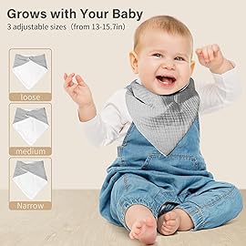 NISXABEBE Muslin Baby Bibs,Soft Triangular Baby Bandana Drool Bibs for Baby Boy Girl,Solid Colors Bib for Drooling Teething 10 Pack (Boys)