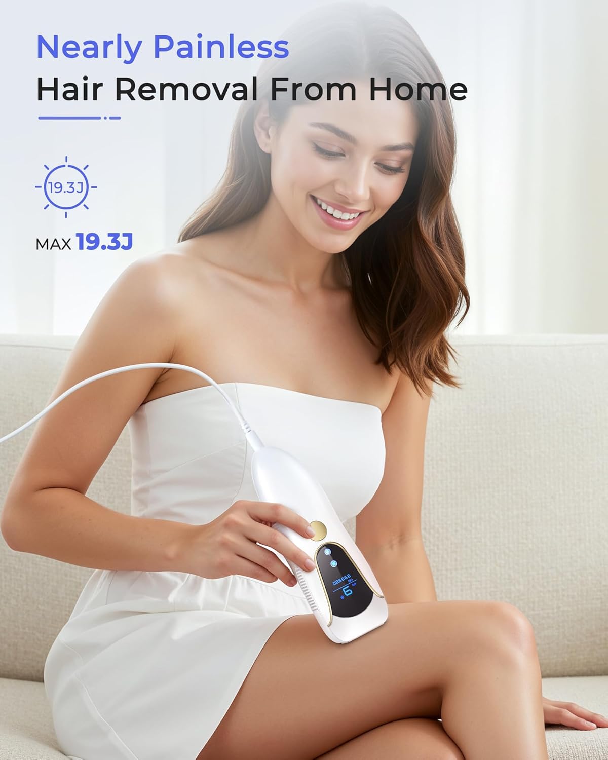 Laser Hair Removal for Women and Men, Air 15 Ice-cooling IPL Device Hair Removal for Nearly Painless & Long-Lasting Results From Home, 3 Modes & Auto Flashing for Fast Full Body Ha...