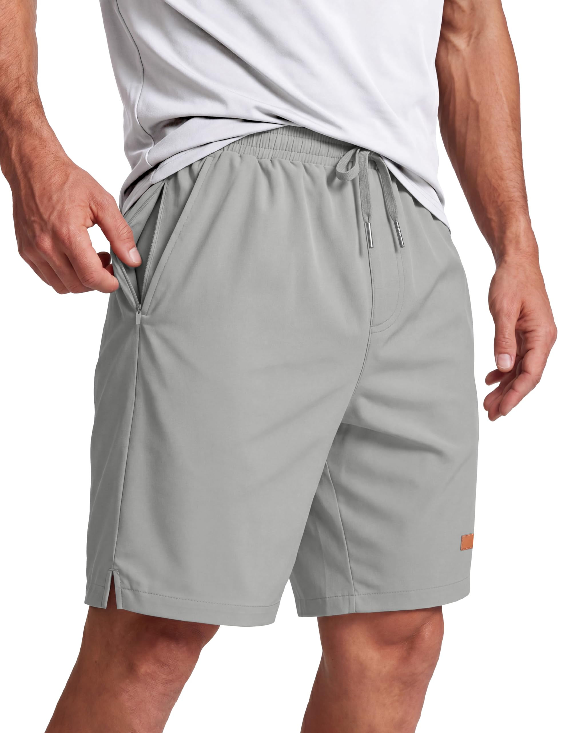TACVASEN Kurze Hosen Herren Leichte Sommer Shorts Schnelltrocknend Bermuda Shorts Herren mit Reißverschlusstaschen