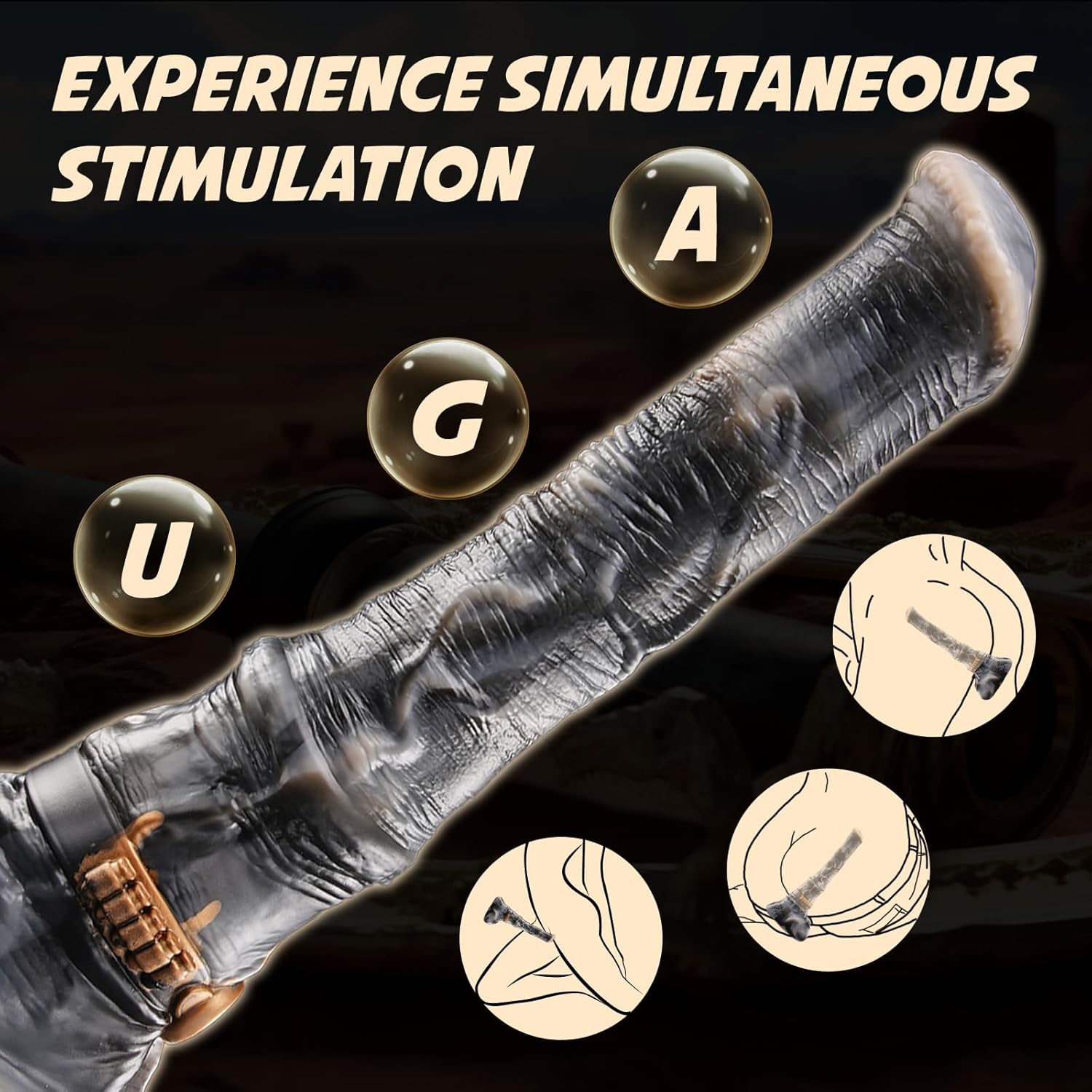 Nothosaur Hunter Jack + Tube 17.3" Fantasy Ejaculating Horse Dildo – Thick Platinum Silicone Medium Firmness Animal Dildo with Strong Suction Cup, G-Spot Anal Prostate Sex Toy for Men Women Adult Toys