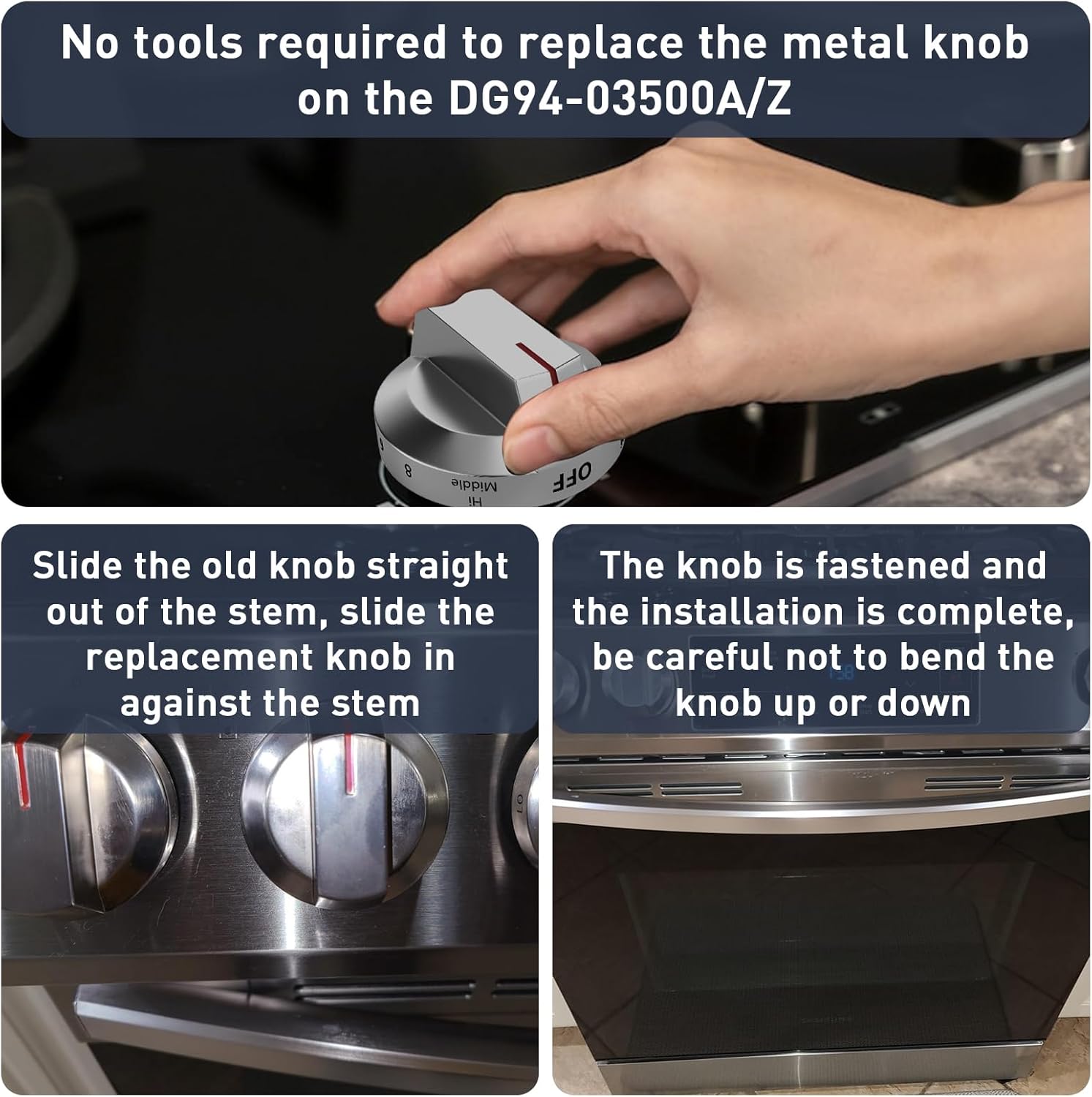 DG94-03500A/Z for Samsung Electric Stove Knob Replacement, DG94-03500V DG94-03500W Samsung Oven Knobs Replacements with Samung Electric Range NE63T8111SS/AA NE63T8311SS/AA NE63T8751SS/AA (5PCS Black)