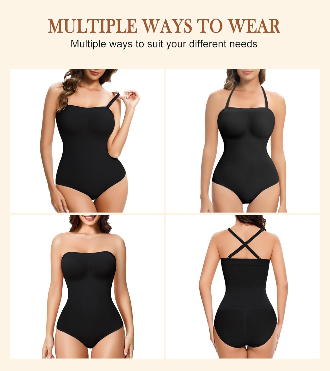 Strapless Shapewear Bodysuit for Women Tummy Control Strapless Bodysuit Triangle Seamless Body Shape Tops Going out - Image 5