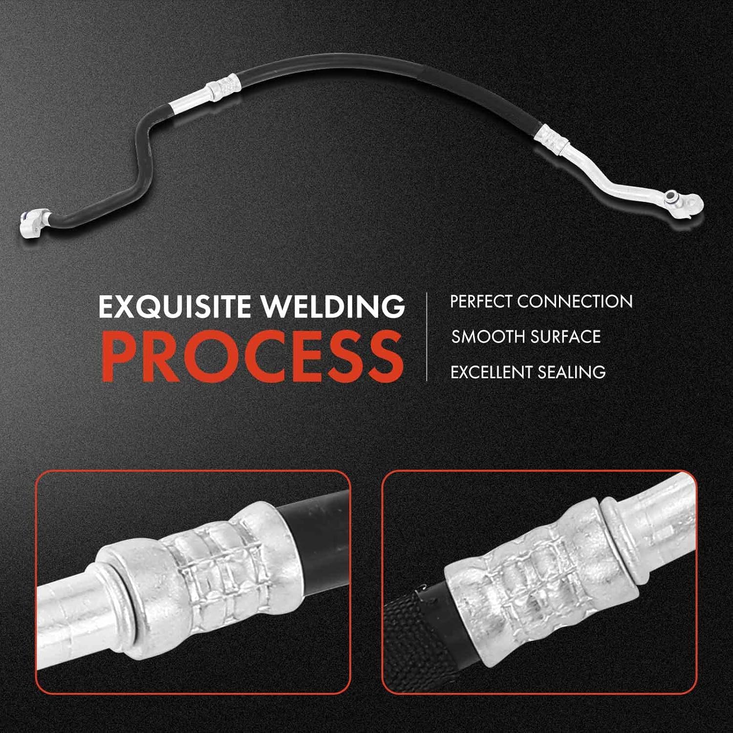 A-Premium A/C Discharge Line Hose Assembly Compatible with Audi A6, A6 Quattro, 2010-2018, 2.0L 3.0L 3.2L 4.2L, Compressor to Condenser