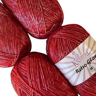 Retro-Glam Metallic Yarn Scarlet Red