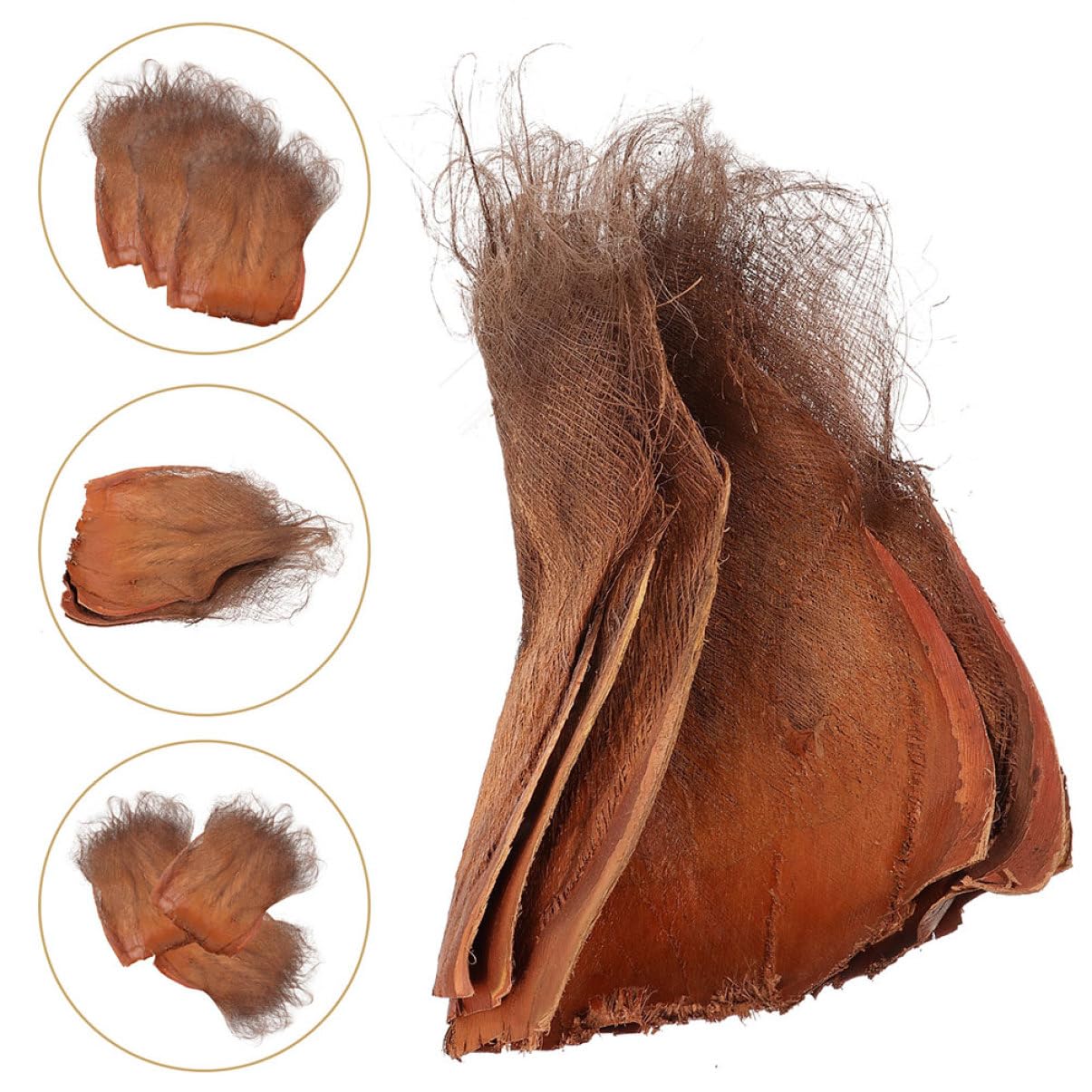 PRETYZOOM 5 Juegos Decoración De Tuberías De Agua Corteza De Alcantarilla Decoración De Tubo De Agua Corteza De Terrario De a Brown Cabello Castaño Natural 5 Piezas * 5