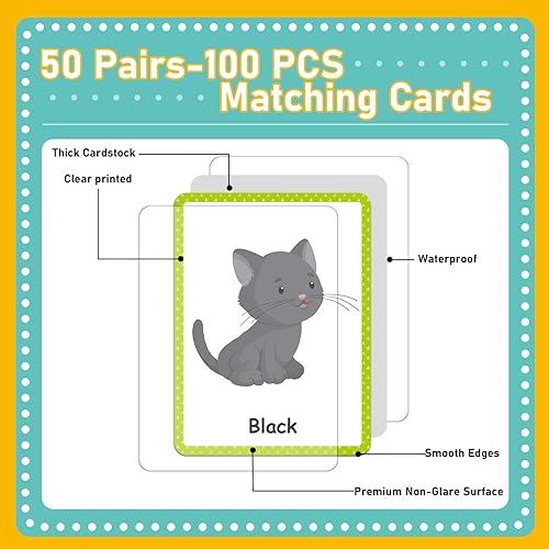 Vista 60 de gisgfim Juego de 50 pares de memoria a juego de memoria de concentración bíblica juegos de tarjetas de memoria para niños Educativo A Fun & Fast