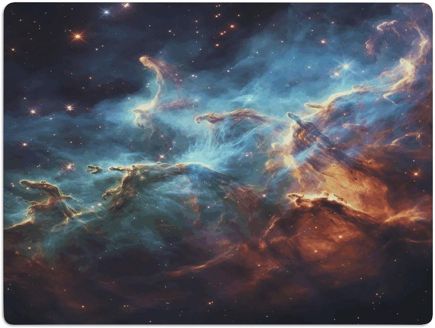 Universe Galaxy Space Drying Mat for Kitchen Counter 30x40 inch, Diatomite Dish Drying Mat, Non-Slip, Absorbent Dish Drainer Pad for Coffee & Utensils, Kitchen Decor Mats