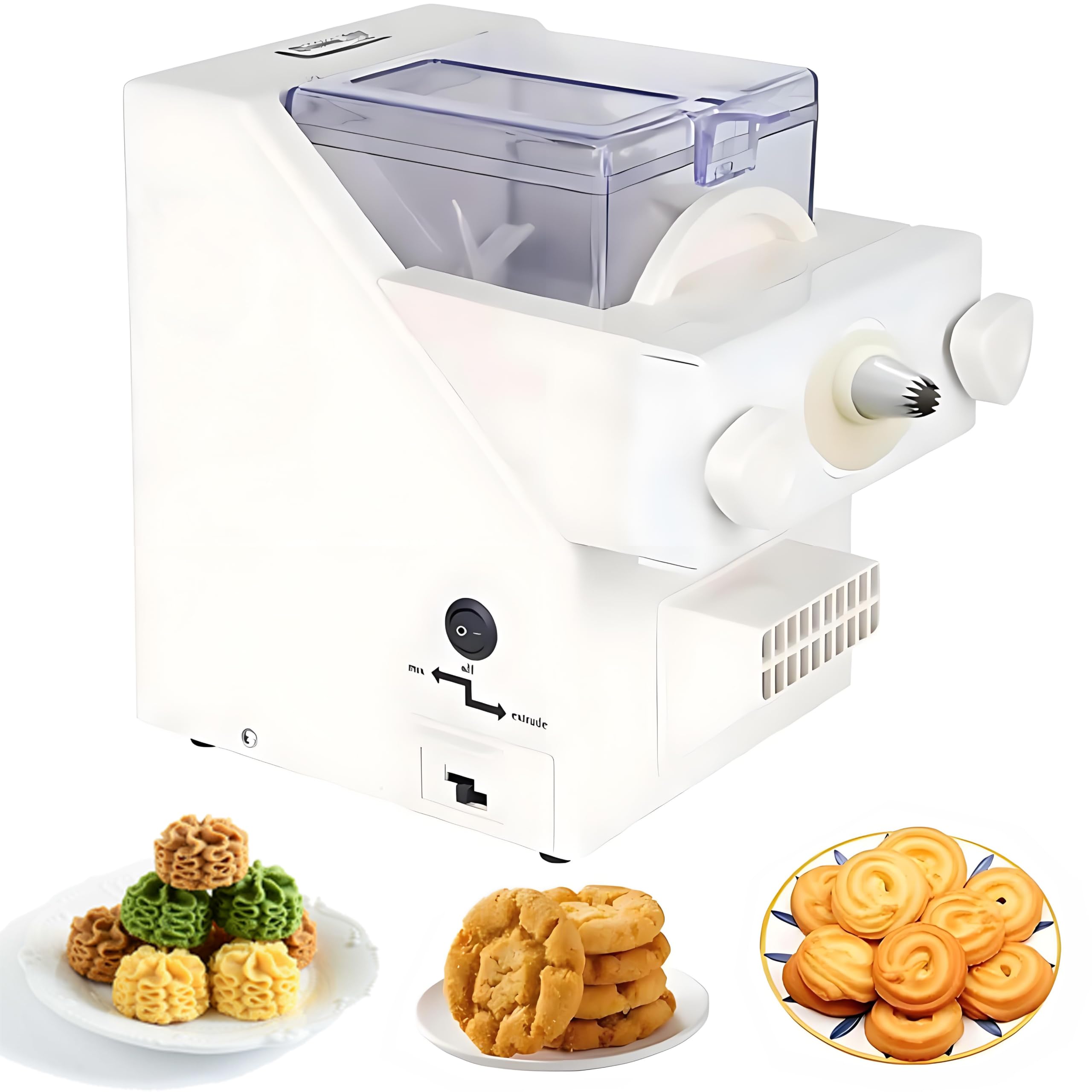 GSHSHOU Automatic Cookies Making Machine,Electric Cookie Press Set, 180W Biscuit Form Maker with Discs and Icing Tip, for Biscuit Cake Dessert DIY Maker and Decoration